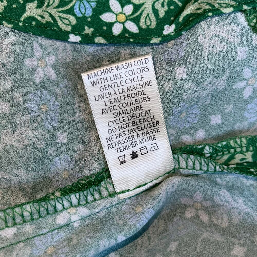Y2K Floral Mini Skirt Cinched Flounce - Picture 7 of 7